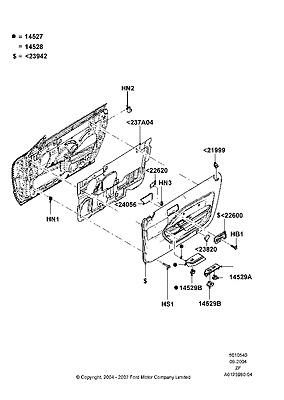 5r3z6323943cb ford panel assy - door trim