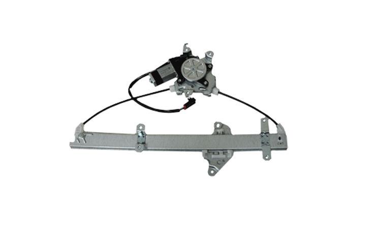 Power front window regulator with motor with cable pair