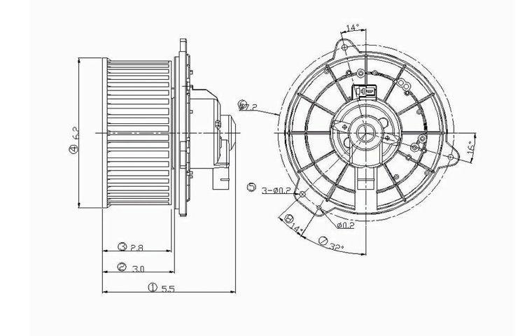 Replacement blower motor 99-03 mazda protege 4dr mazda protege5 5dr cb0761b10a