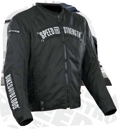 Speed and strength bikes are in my blood textile jacket black size x-large