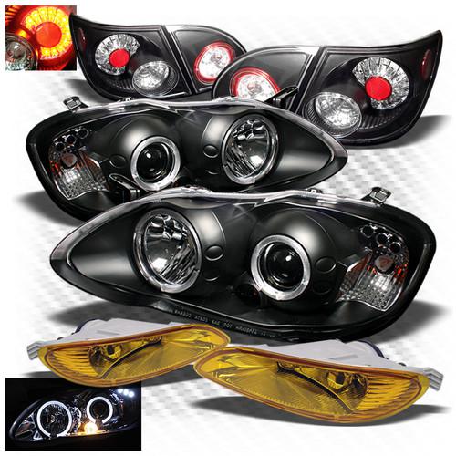 05-08 corolla black pro headlights + philips-led perform tail lights + fog light