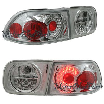 92-95 civic 2d/4d led tail lights rear brake lamps pair