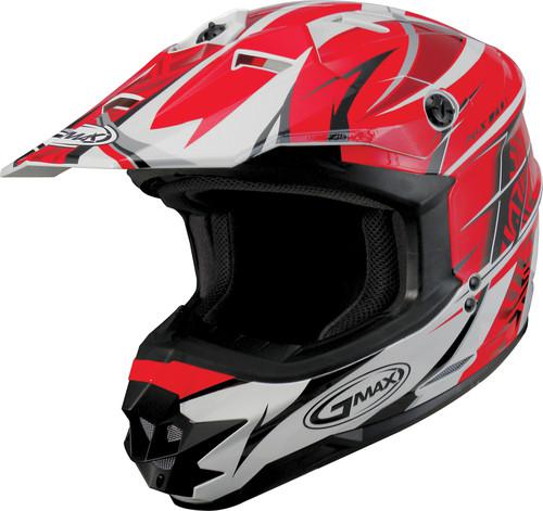 G-max gm76x player graphic motorcycle helmet red/white/black player xxx-large