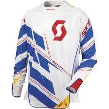  scott mx / motocross jersey. 450 commit,  white/blue ,size large,msrp $60.00