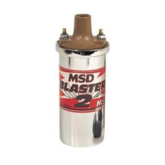 New msd 8200 chrome ignition blaster 2 coil. .8 ohm resistor, carb e.o. approved