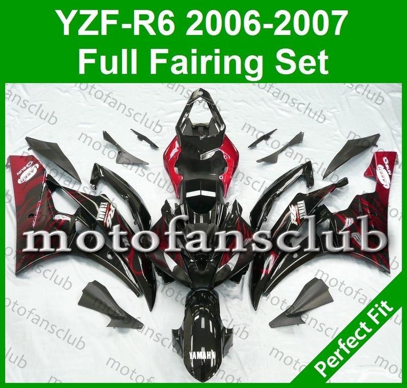 Fit yamaha yzf r6 06 07 yzfr6 2006 2007 600 fairing bodywork abs plastics #11 c