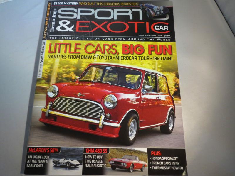 Hemmings sports & exotic car magazine  november 2013 mini coopper ghia 450