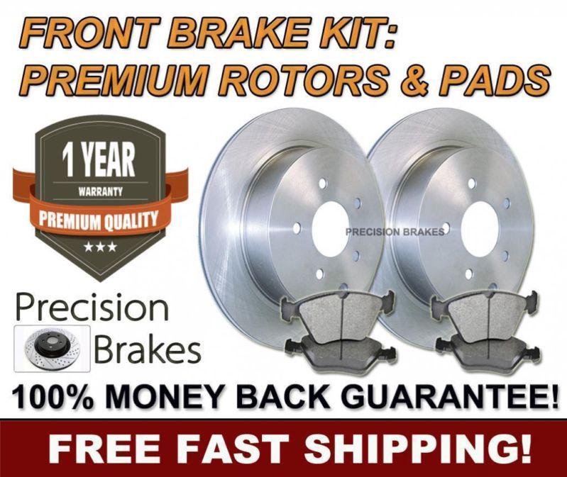 Front oe oem premium replacement blank brake discs rotors and metallic pads kit