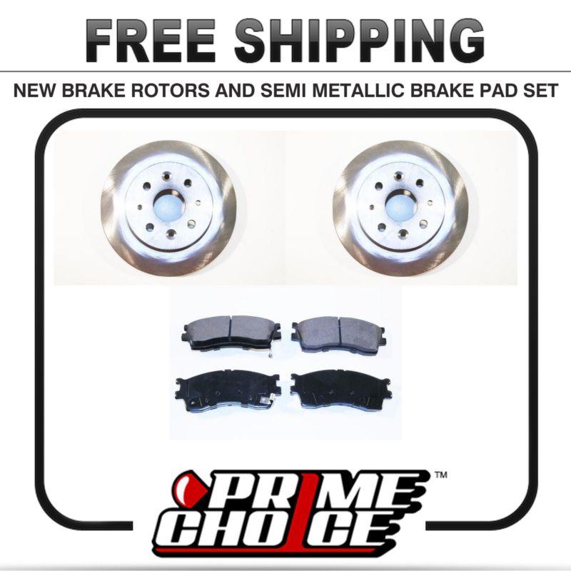 Premium front metallic brake pads and disc rotors complete kit left & right pair