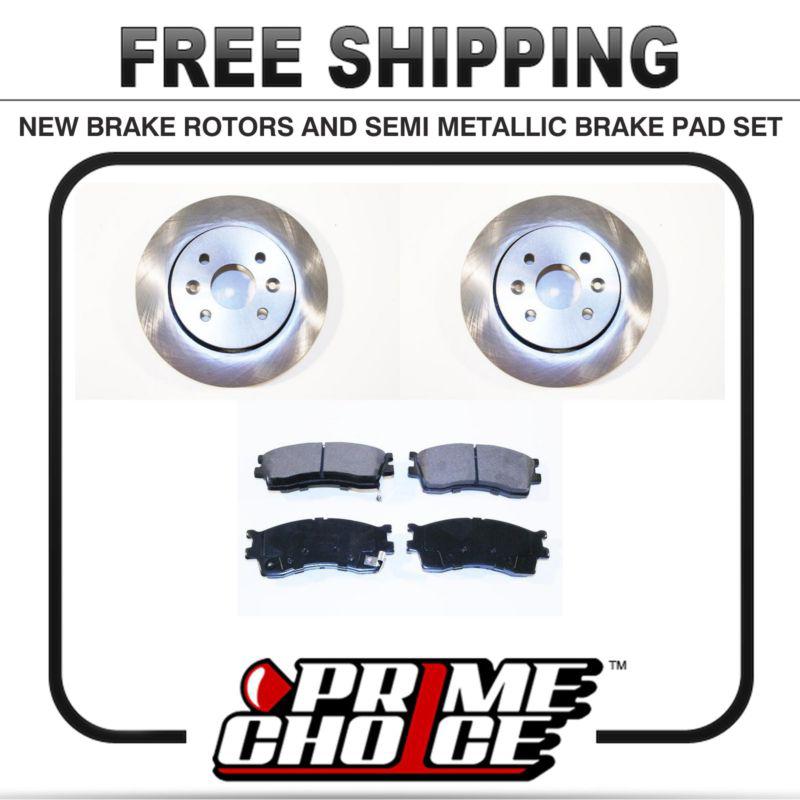 Premium front metallic brake pads and disc rotors complete kit left & right pair