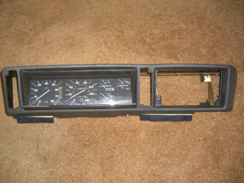 Alfa romeo milano or 75 dash panel w full gauge set speedo tach oil pressure