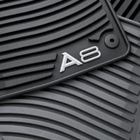 Audi a8 l rubber all weather floor mat set of 4 2004-2010 -oem brand new