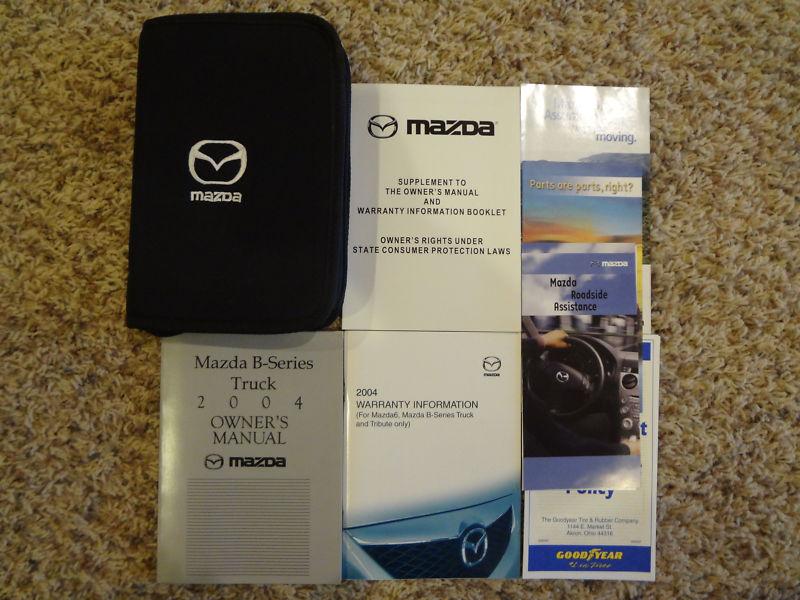 2004 04 mazda b-series truck owners manual set & case