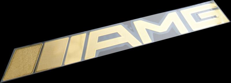 New amg mercedes benz mb affalterbach germany gold chrome sticker decal badge