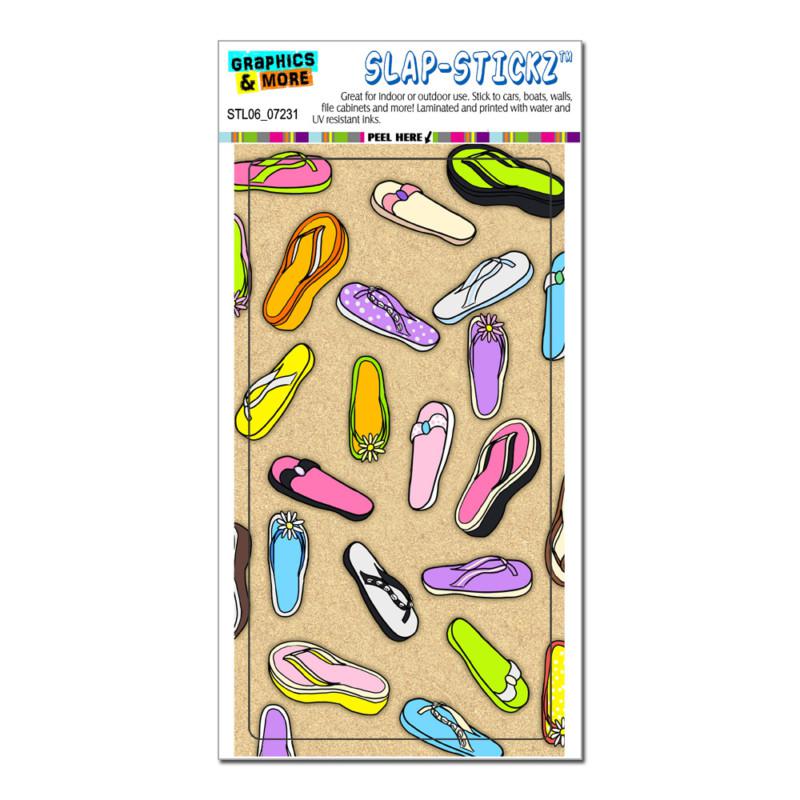 Sandals - beach summer tropical island flip-flops - slap-stickz™ bumper sticker