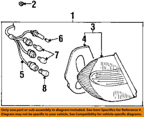 Toyota oem 9008481001 tail light bulb-tail lamp bulb