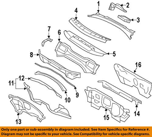 Volkswagen oem 1k1819415b9b9 cowl panel-cowl top panel