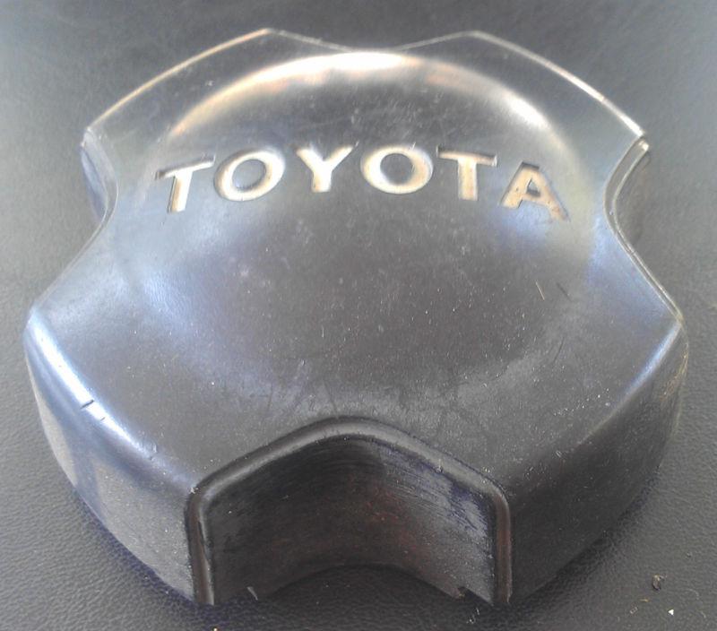 (1) toyota tercel corolla hubcap wheel center cap 4 lug steel cover black oem oe