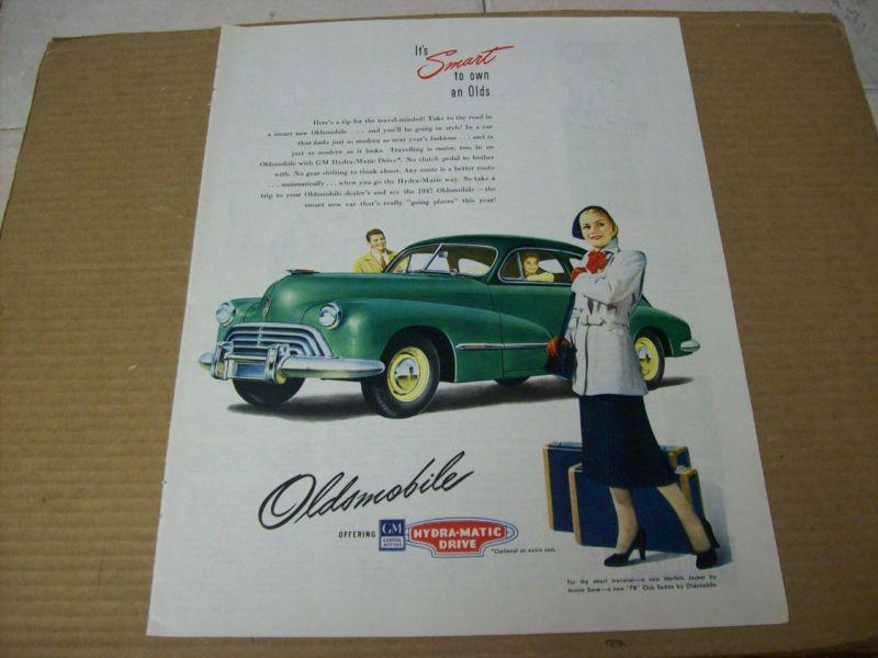 1947 oldsmobile "78" club sedan advertisement, vintage ad