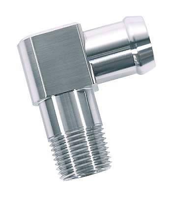 Perf stainless 1050 fitting 90 deg 1/2" npt male to 3/4" hose barb stainless ea