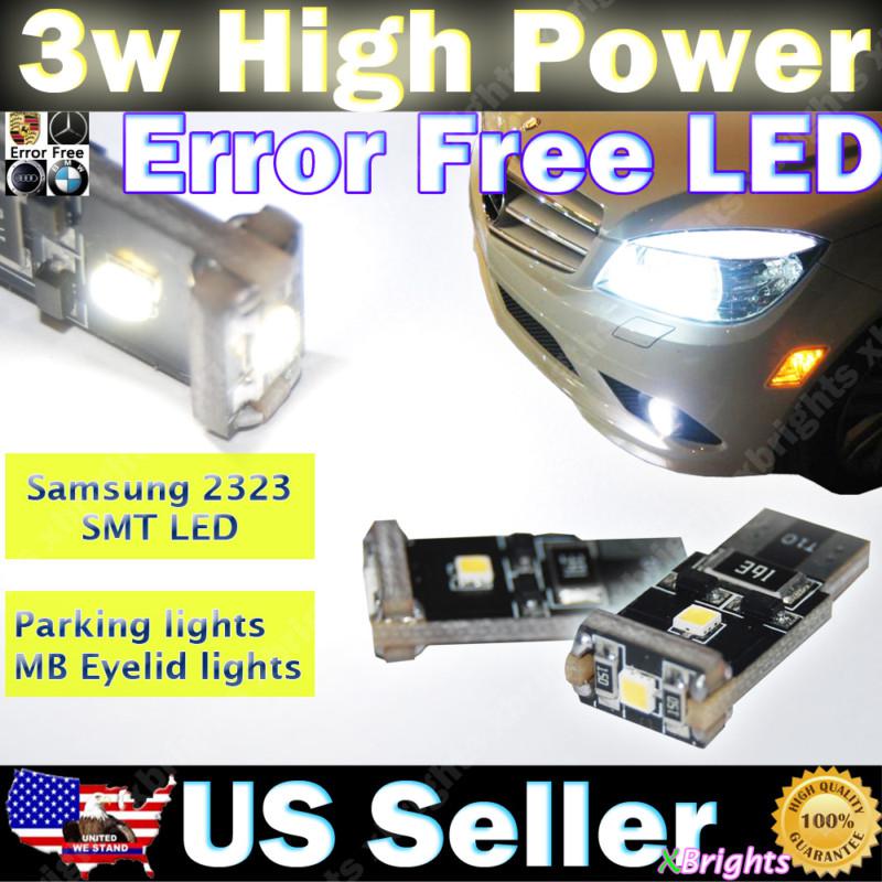 2pcs 2825 canbus no error samsung 3w led bulbs mercedes-benz parking light white