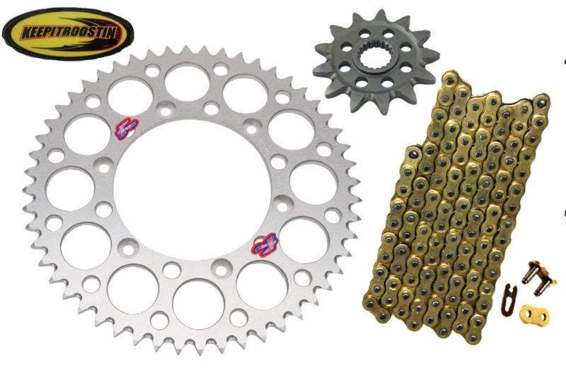 Oring chain and renthal silver sprocket 13 52 for kx 125 1992-2005 kx125