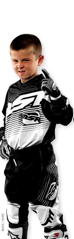 Msr axxis yth gear set jersey pant gloves blk/wht new motocross atv 