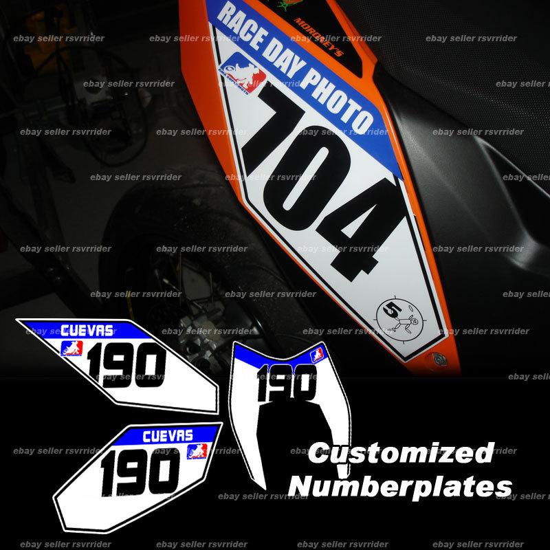 Numberplate decals sticker for ktm 690smc 690 motard