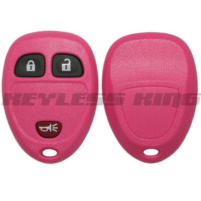 New pink replacement keyless remote key fob clicker shell case pad for 15777636