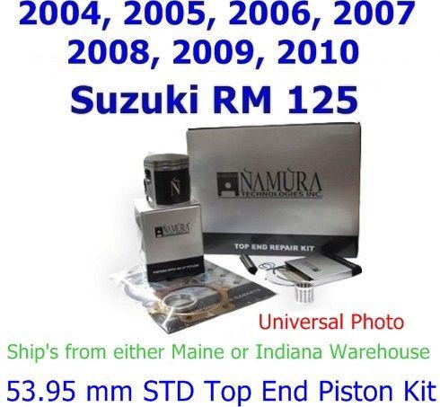 2004-2010 suzuki rm 125 namura 53.95 mm std top end piston kit