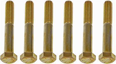 Dorman exhaust manifold bolts steel gold anodized cadillac chevy gmc set of 6