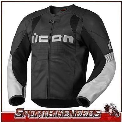 Icon overlord leather jacket xx-large 2xl xxl black gray 