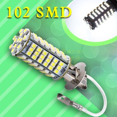 H3 102 smd pure white fog running signal car 102 led head light bulb lamp