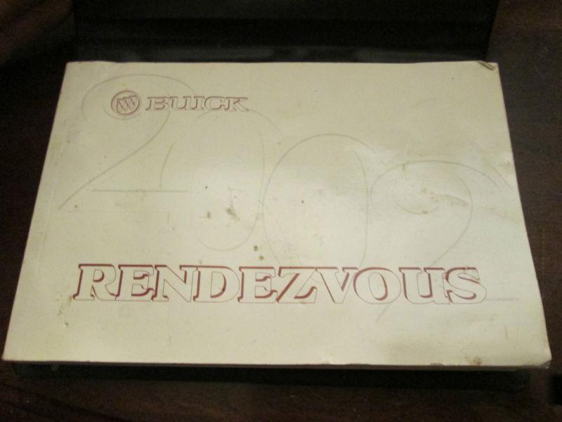 2002 buick rendezvous owner's manual  w/ folder case