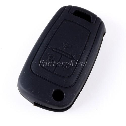 Gau silicone remote key fob cover protective case chevrolet cruze black