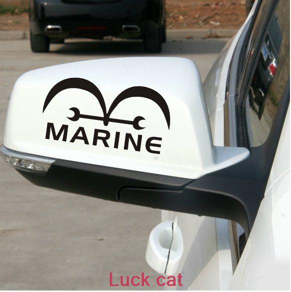 2pcs x  new one piece car sticker decals rearview mirror sticker black