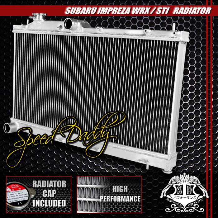 Dual core 2-row aluminum racing radiator 08-11 subaru impreza wrx sti ge/gh/gr