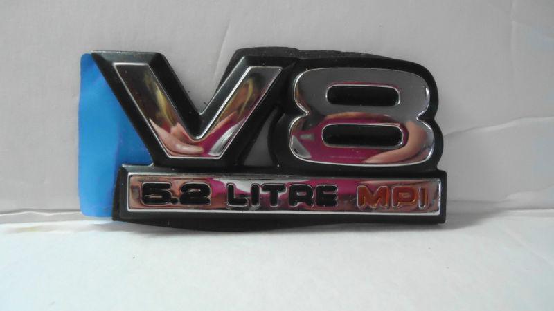 New genuine oem jeep cherokee "v8 5.2 litre mpi" emblem /script 3 1/8"x1 15/16"