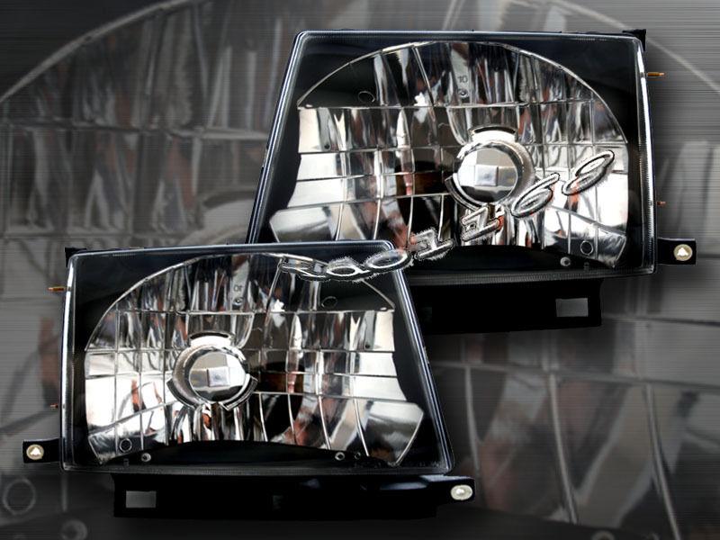 1997-2000 toyota tacoma headlights crystal black 1998 1999