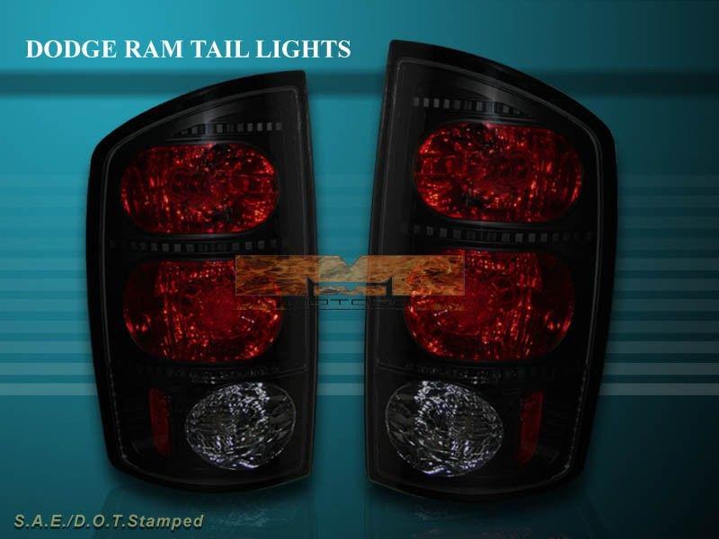 2002-2006 dodge ram 1500/2500/3500 tail lights dark smoke 03 04 05