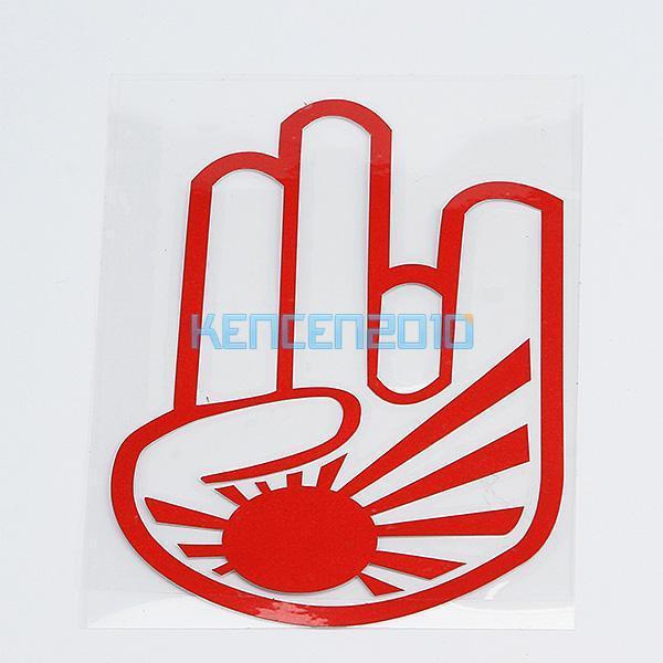 1x hand finger decal decor drift racing window car vinyl sticker removable