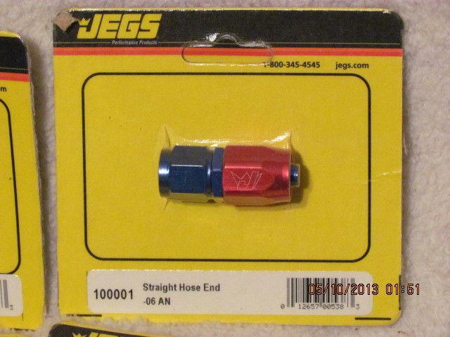 Jegs performance products #555-100001 straight max flow hose end -6an 