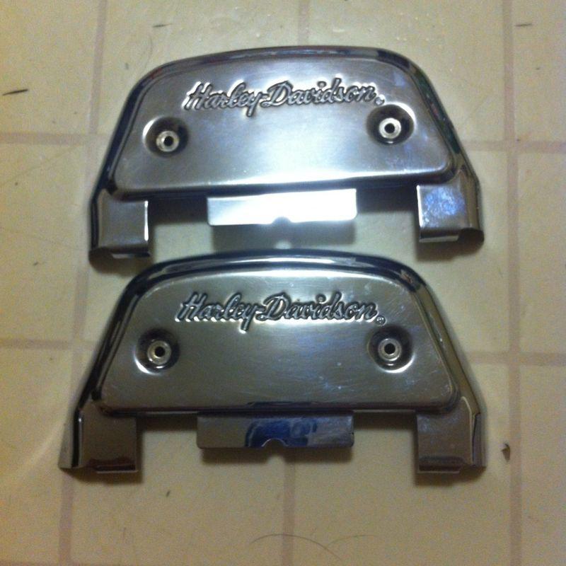 Genuine Harley Davidson Script Chrome Rear Passenger Floorboard Covers 50782-91, US $34.95, image 2