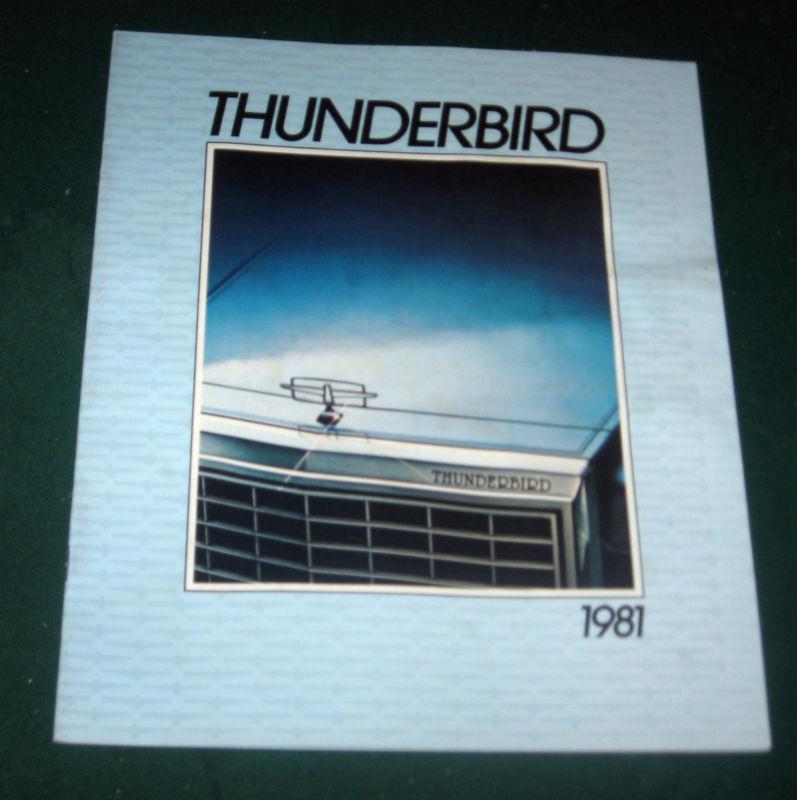 1981 ford thunderbird sales brochure; town landau; heritage series; 16 pgs