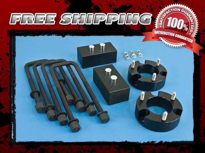 Black nylon front 3" rear 3.5" block replace oem 2" gain 1.5" lift kit 4wd 4x4