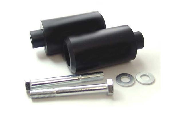 No cut black frame sliders motorcycle sport bike crash for 06-08 yamaha fz1