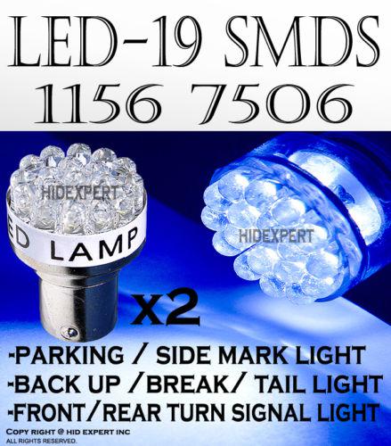 Jdm 1156 plug & play front turn signal super blue 19 led bulbs fast ship kh1