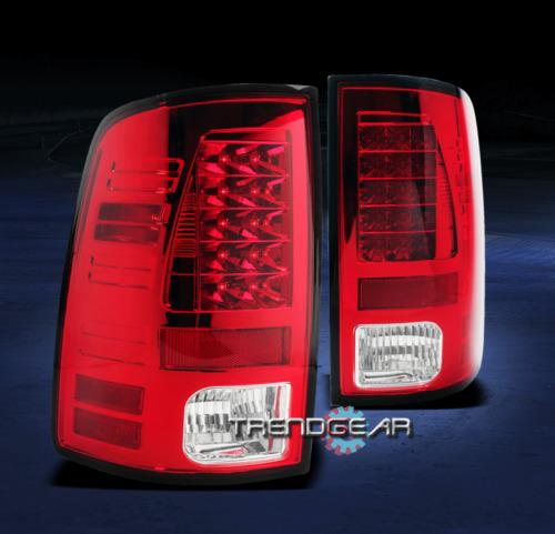 09+ dodge ram 1500 10+ 2500 3500 pickup led altezza tail brake lights red/clear