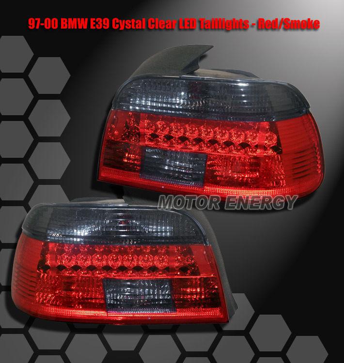 1997-2000 bmw e39 led tail light red/smoke 525i/528i/m5