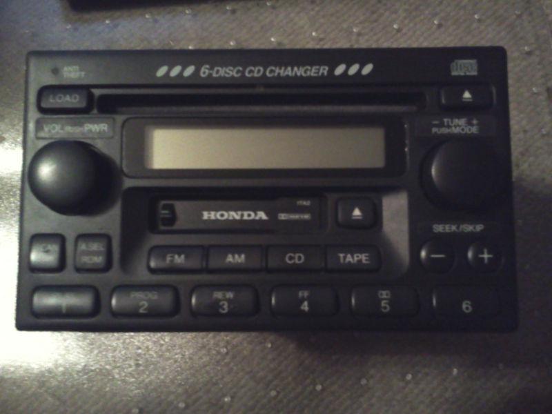 01-02 honda accord 6 disc cd radio player oem lkq